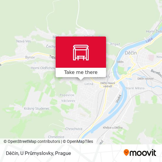 Děčín, U Průmyslovky map