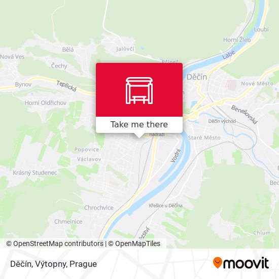 Děčín, Výtopny map