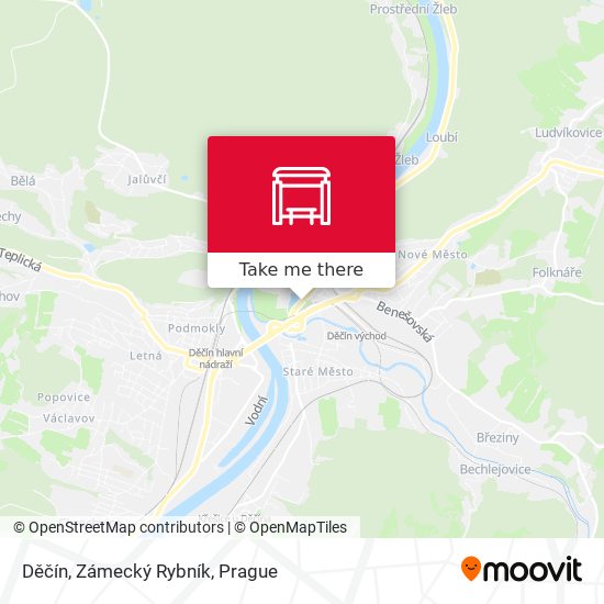 Děčín, Zámecký Rybník map