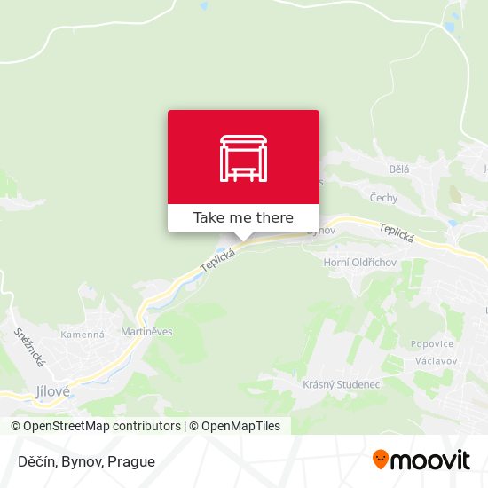 Děčín, Bynov map
