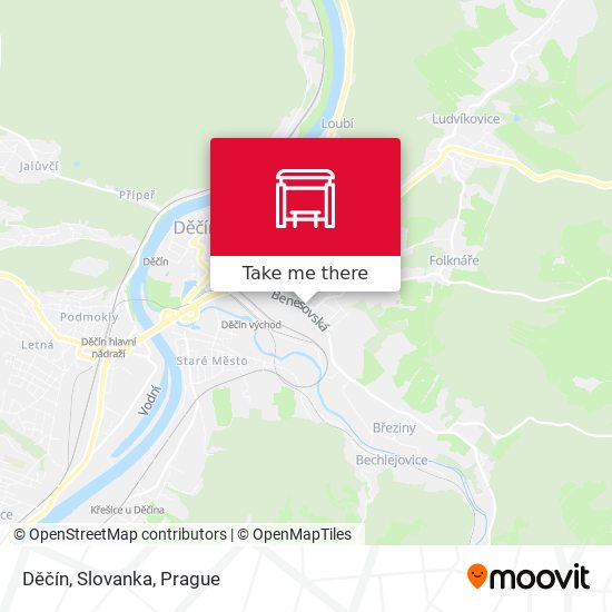 Děčín, Slovanka map