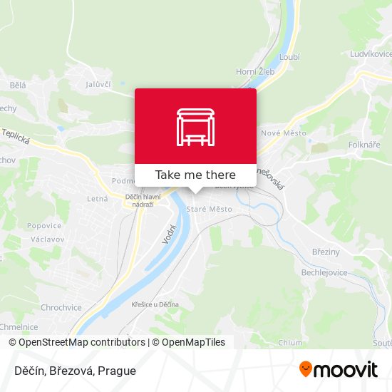 Děčín, Březová map