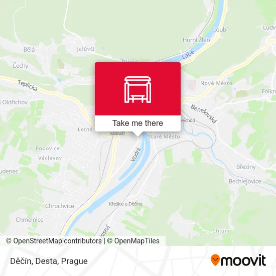 Карта Děčín, Desta