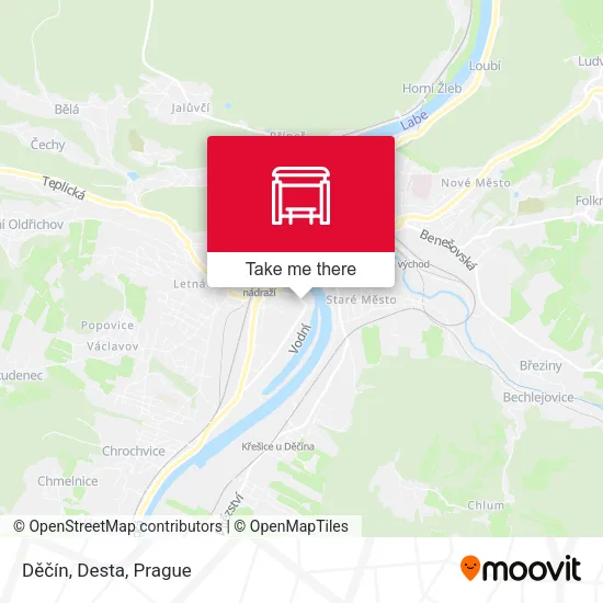 Карта Děčín, Desta