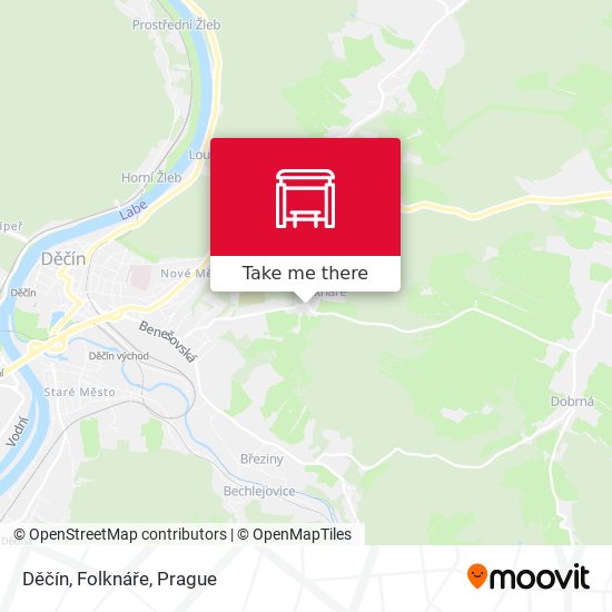 Děčín, Folknáře map