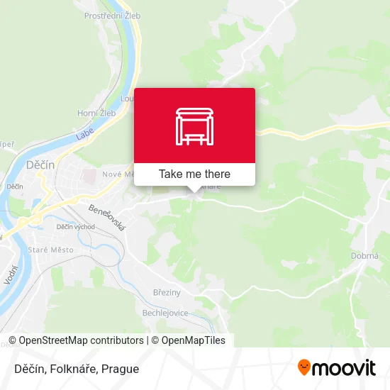 Карта Děčín, Folknáře