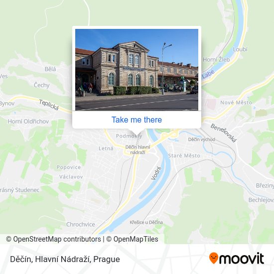 Děčín, Hlavní Nádraží map