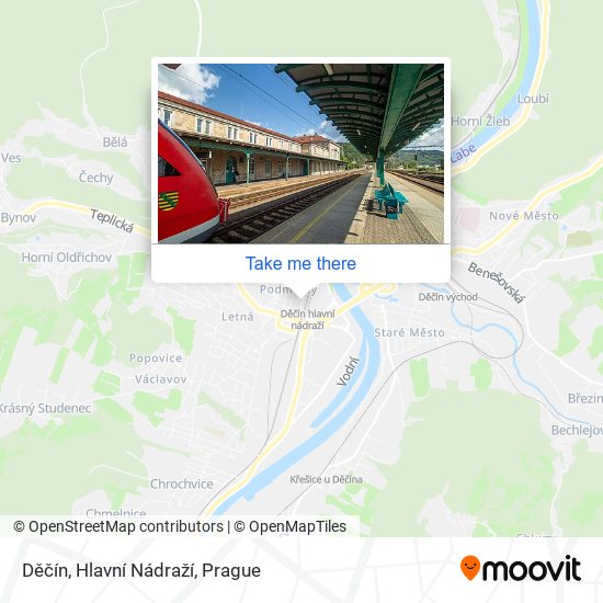 Děčín, Hlavní Nádraží map