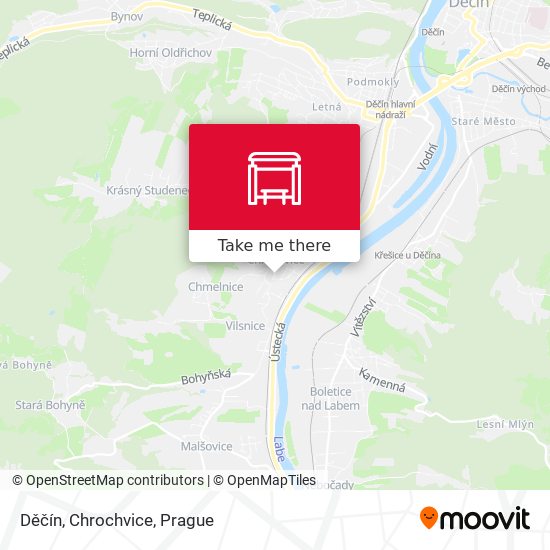 Děčín, Chrochvice map