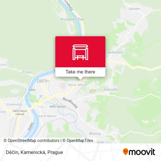 Карта Děčín, Kamenická