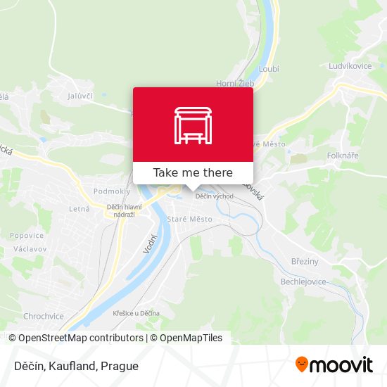 Děčín, Kaufland map