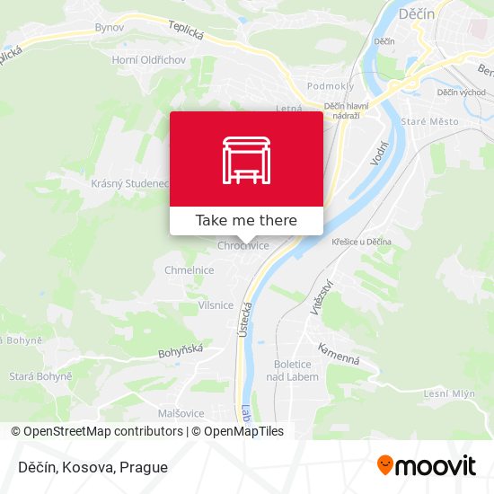 Děčín, Kosova map