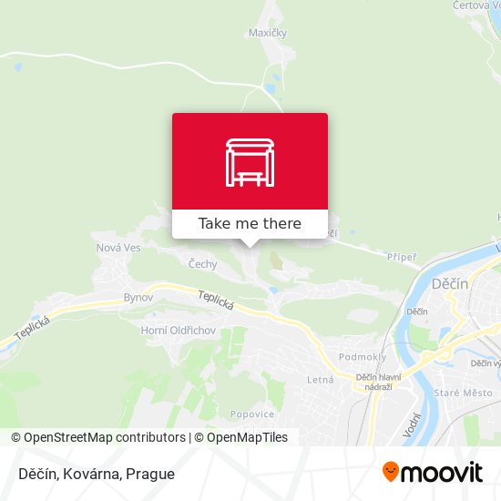 Děčín, Kovárna map
