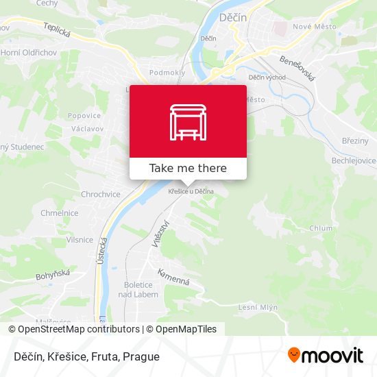 Děčín, Křešice, Fruta map