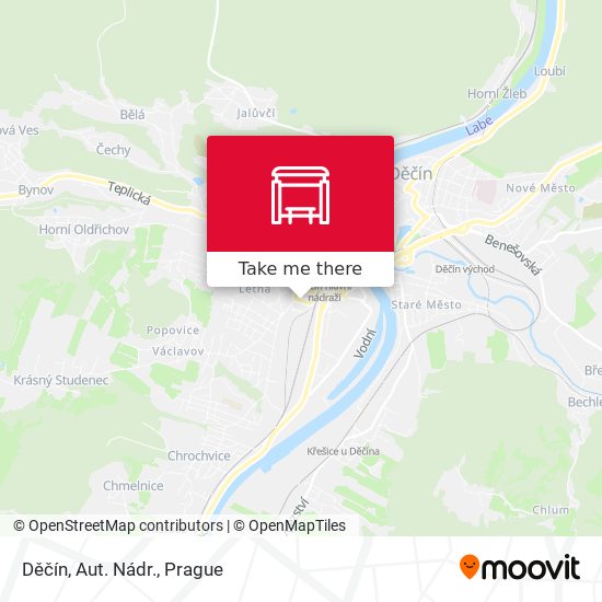 Děčín, Aut. Nádr. map