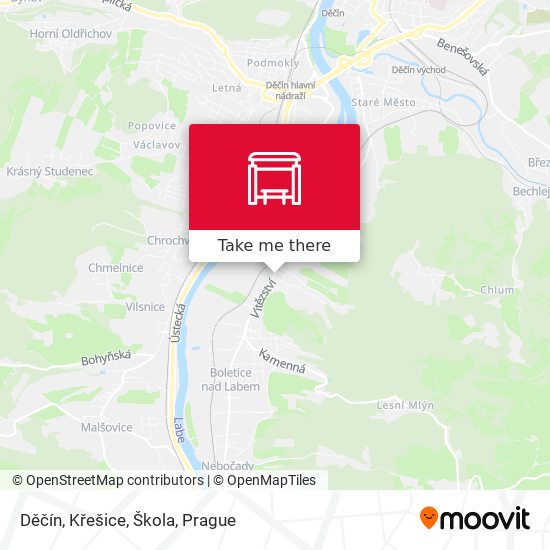 Děčín, Křešice, Škola map