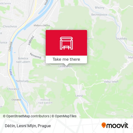 Děčín, Lesní Mlýn map