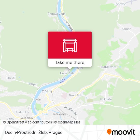 Děčín-Prostřední Žleb map