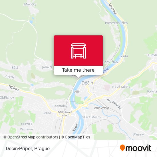 Děčín-Přípeř map