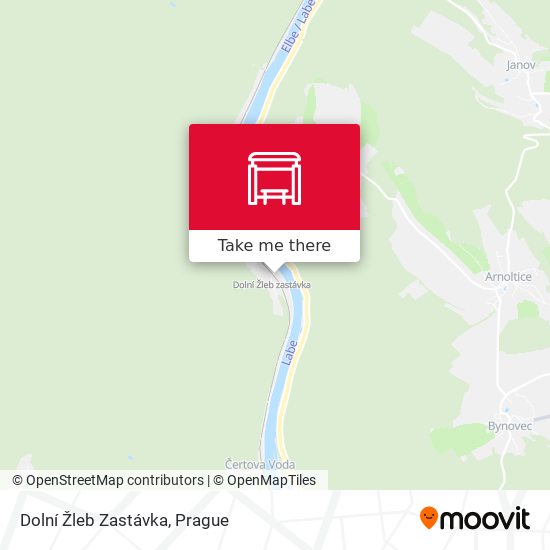 Dolní Žleb Zastávka map