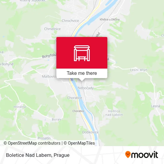 Карта Boletice Nad Labem