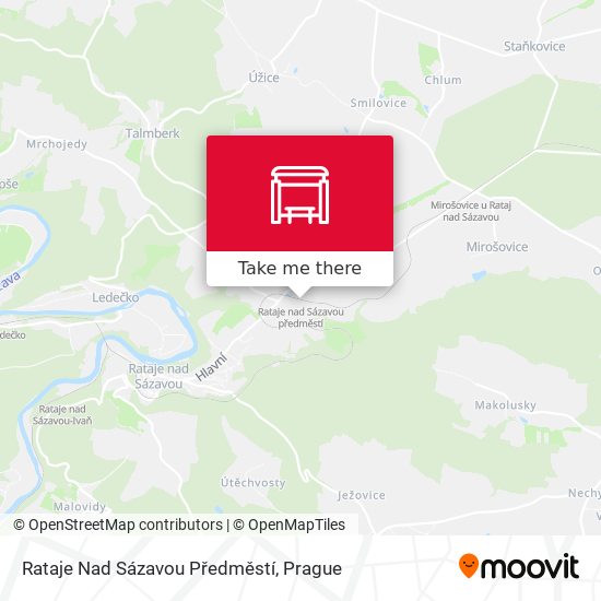 Rataje Nad Sázavou Předměstí map