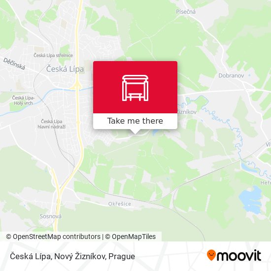 Česká Lípa, Nový Žizníkov map