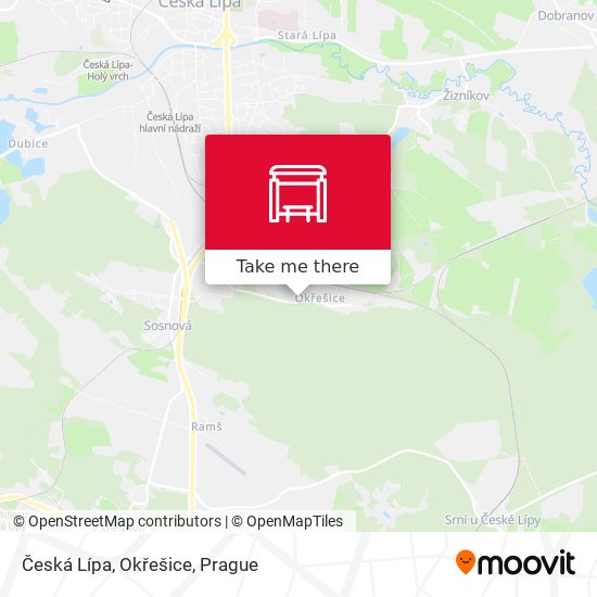 Česká Lípa, Okřešice map