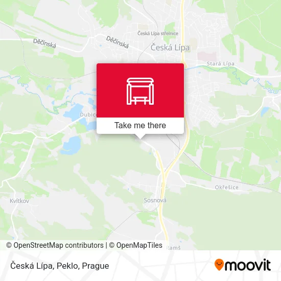 Карта Česká Lípa, Peklo