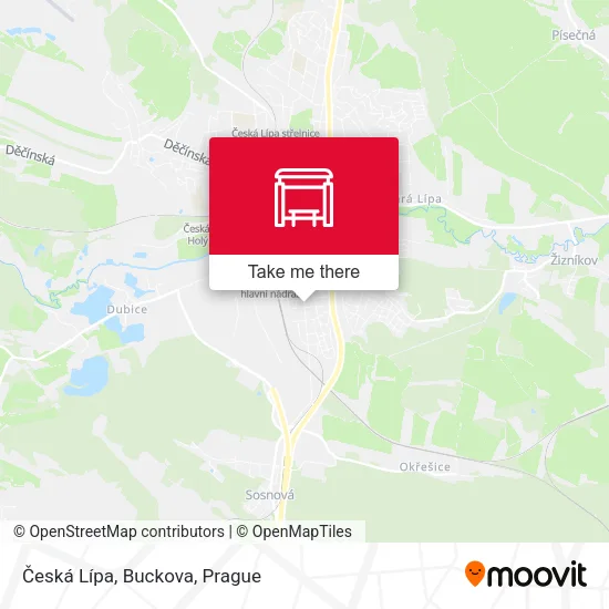Česká Lípa, Buckova map
