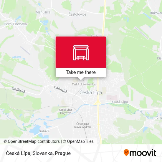 Карта Česká Lípa, Slovanka