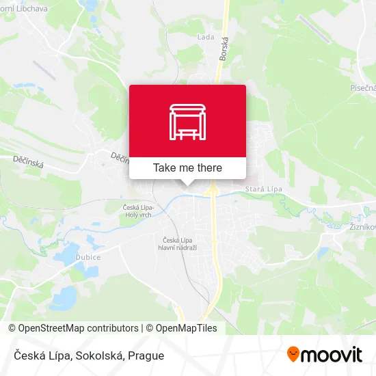 Карта Česká Lípa, Sokolská