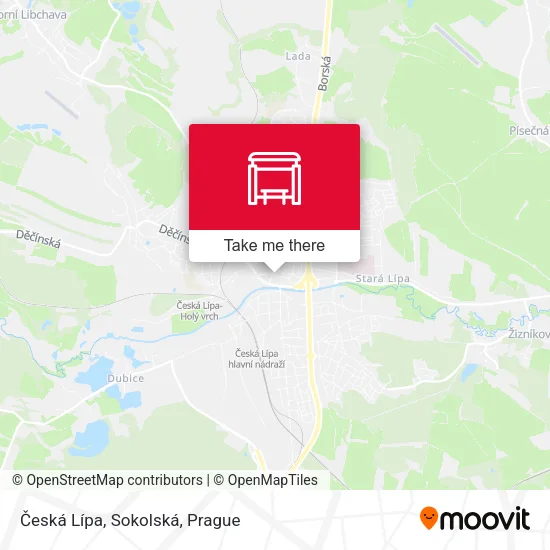 Карта Česká Lípa, Sokolská