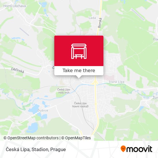 Česká Lípa, Stadion map
