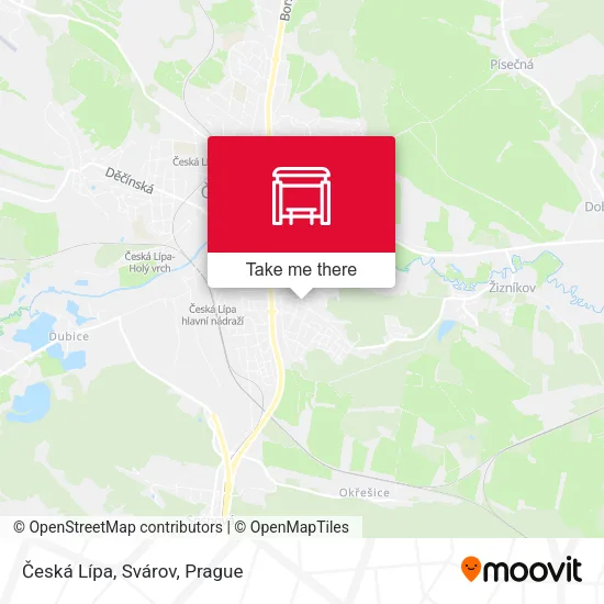 Карта Česká Lípa, Svárov