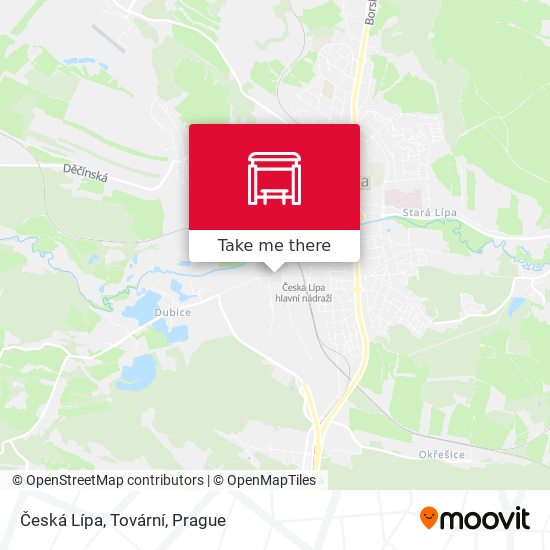 Česká Lípa, Tovární map