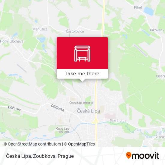 Česká Lípa, Zoubkova map