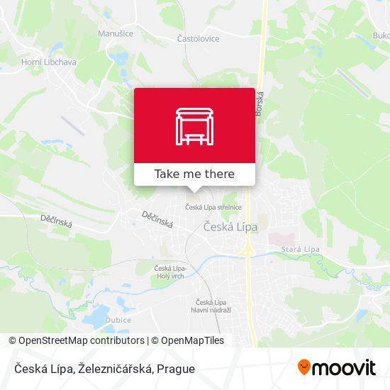 Česká Lípa, Železničářská map