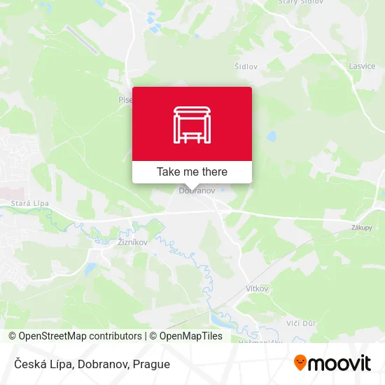 Карта Česká Lípa, Dobranov