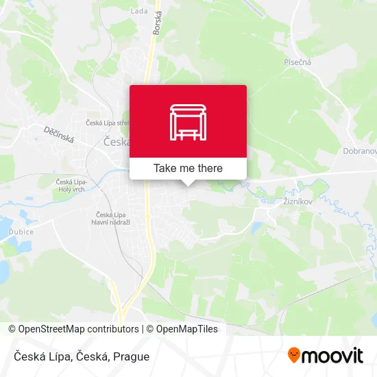 Карта Česká Lípa, Česká