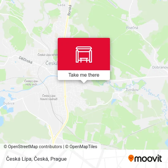 Карта Česká Lípa, Česká