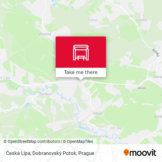 Česká Lípa, Dobranovský Potok map