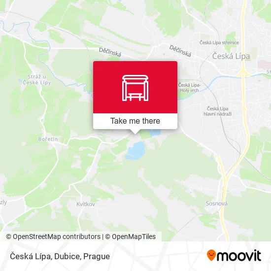 Карта Česká Lípa, Dubice