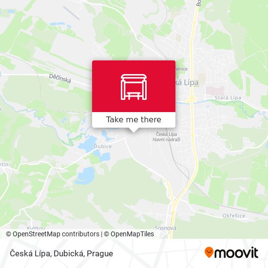 Česká Lípa, Dubická map