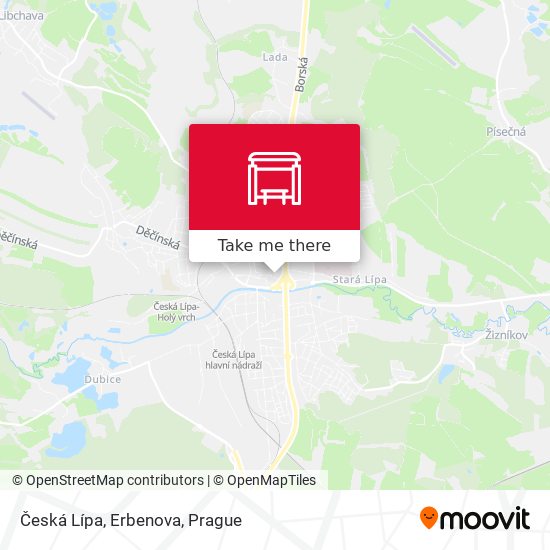 Česká Lípa, Erbenova map