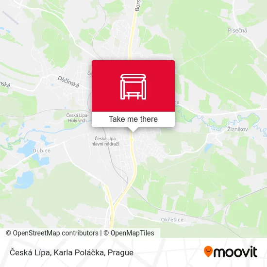 Карта Česká Lípa, Karla Poláčka