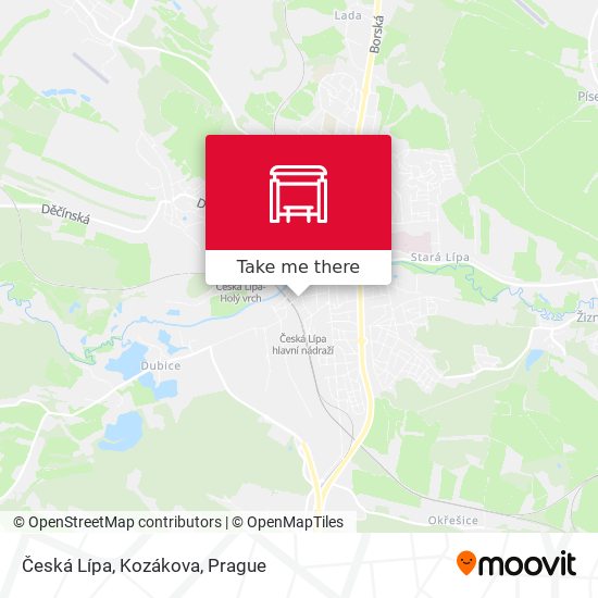 Česká Lípa, Kozákova map