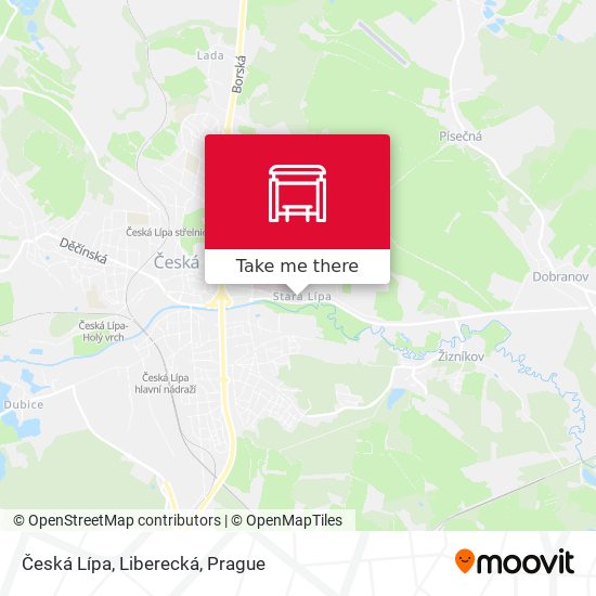 Česká Lípa, Liberecká map