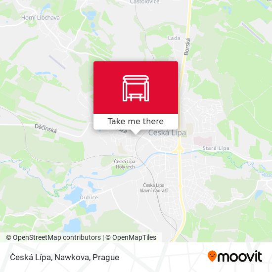 Карта Česká Lípa, Nawkova