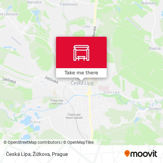 Česká Lípa, Žižkova map